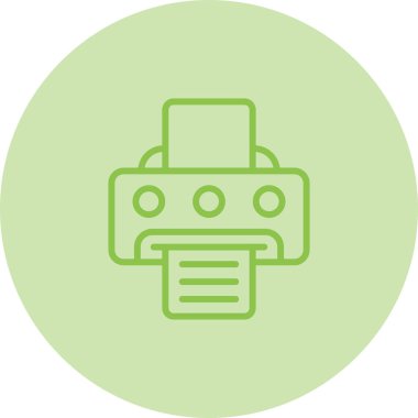 yazıcı web simgesi, basit vektör illüstrasyonu