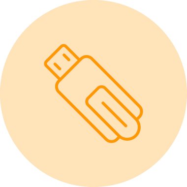 usb flash disk web simgesi vektör çizimi 