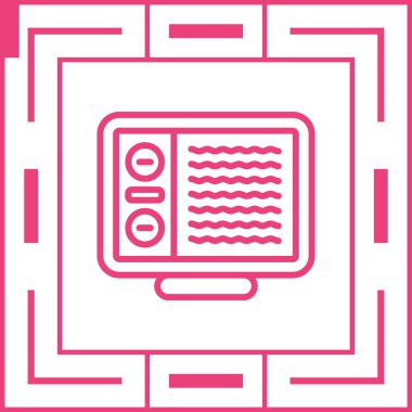 Masaüstü Bilgisayar Web simgesi vektör çizimi