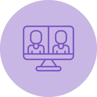 Bilgisayar modern simgesinin vektör illüstrasyonu