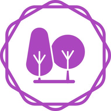 ağaç simgesi vektör illüstrasyonu