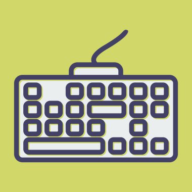 Klavye simgesi vektör illüstrasyonu