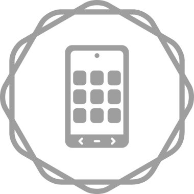 cep telefonu ikonu vektör illüstrasyonu