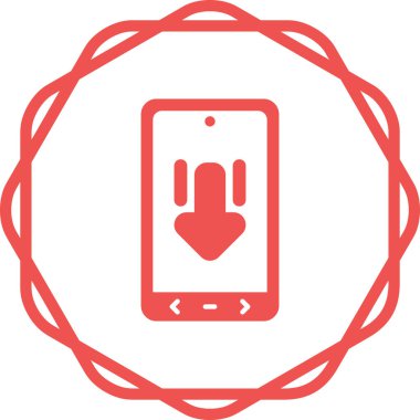 Cep telefonu. Web simgesi basit illüstrasyon