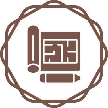 Ahşap çerçeveli ahşap bir evin vektör simgesi