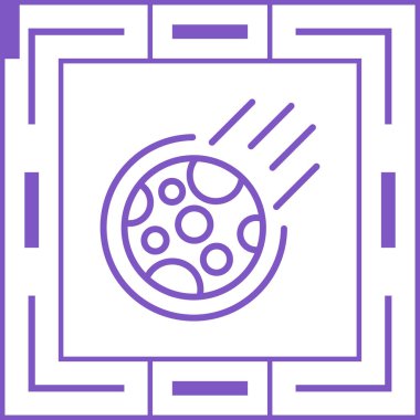 Meteor web simgesi vektör illüstrasyonu