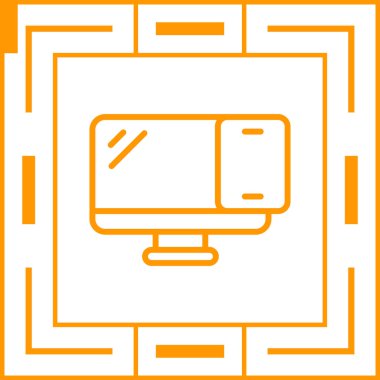 Dizüstü bilgisayar simgesi vektör çizimi