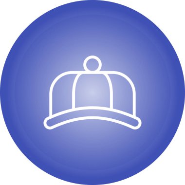 mavi şapka simgesi vektör illüstrasyonu