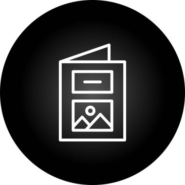 Broşür web simgesi vektör illüstrasyonu