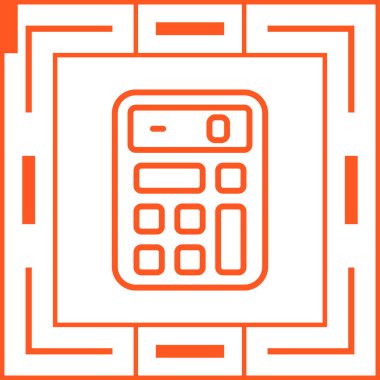 Hesap makinesi simgesinin vektör illüstrasyonu