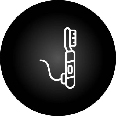 Siyah arkaplanda siyah çizgi simgesi izole edildi. vektör.