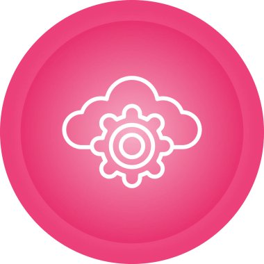 Eşsiz Bulut Vektörü Kabartma Simgesi