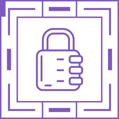 asma kilit web simge vektör çizim 