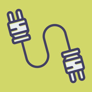 elektrik prizi simgesi. vektör illüstrasyonu