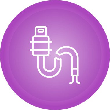 Kırık Kablo ağ simgesi vektör illüstrasyonu 