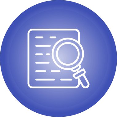 Büyütme cam simgesi, vektör illüstrasyonu