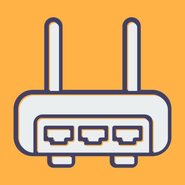router simgesi web basit illüstrasyon