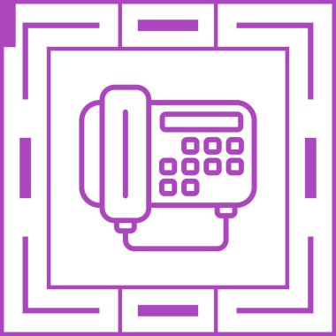 Telefon simgesinin vektör illüstrasyonu