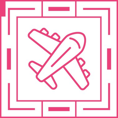 Bir düzlem simgesinin vektör çizimi