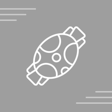 space rocket thin line icon