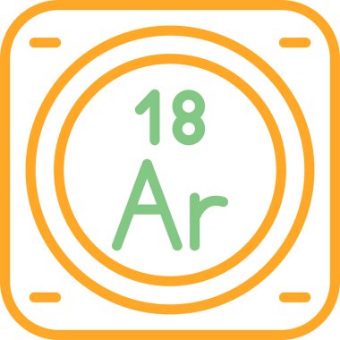 Kimyasal element simgesi web basit illüstrasyon