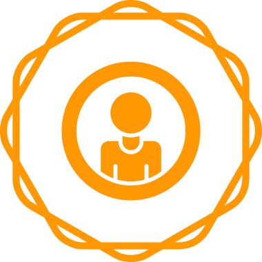 Adamım. Web simgesi basit illüstrasyon