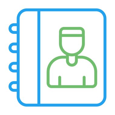 Adres defteri simgesi Vektör illüstrasyonu