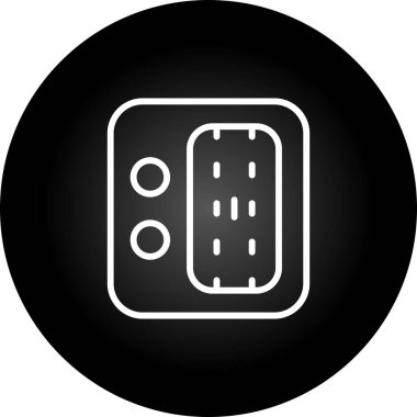 Modern b 'nin vektör illüstrasyonunda müziğin eksik simgesi