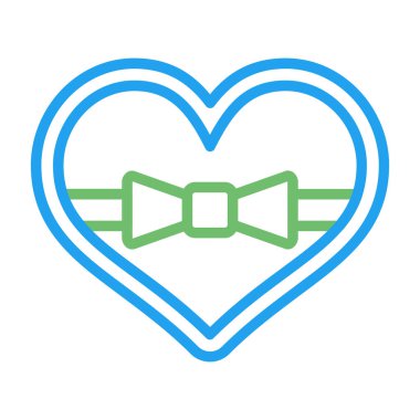 Kalp ikonu vektör illüstrasyonu