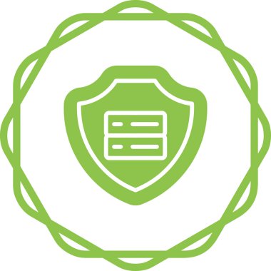 Kalkan. Web simgesi vektör illüstrasyonu