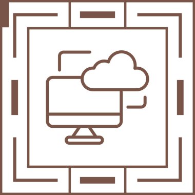 bulut hesaplama simgesi, vektör tasarımı