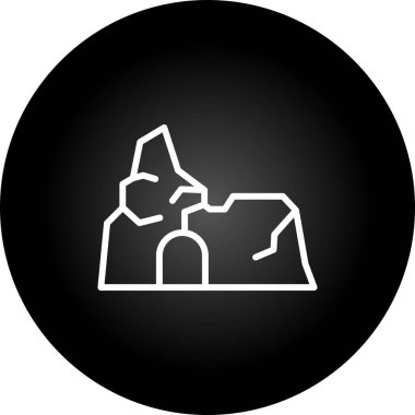 Bir harita simgesinin vektör illüstrasyonu