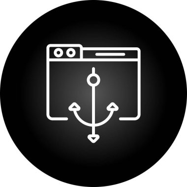 tarayıcı simgesi vektör illüstrasyonu