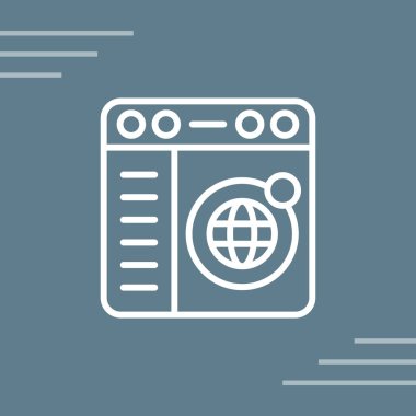 uzun gölgeli çamaşır makinesi çizgisi simgesi.