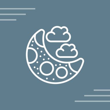 Ay ağ simgesinin vektör illüstrasyonu