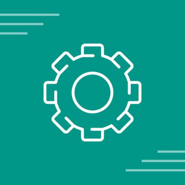 dişli vektör ince çizgi simgesi