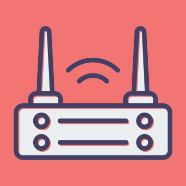 router simgesi web basit illüstrasyon