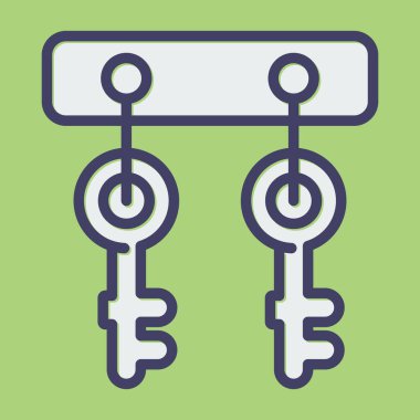 iki anahtar, vektör illüstrasyonu