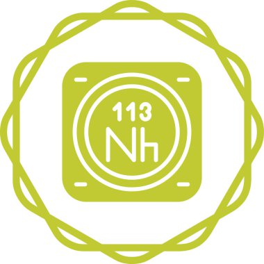 Kimyasal Element Web simgesi vektör çizimi