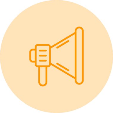 megafon ikonu. Vektör illüstrasyonu