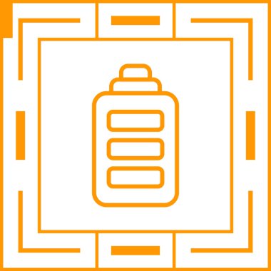 Pil simgesinin vektör illüstrasyonu