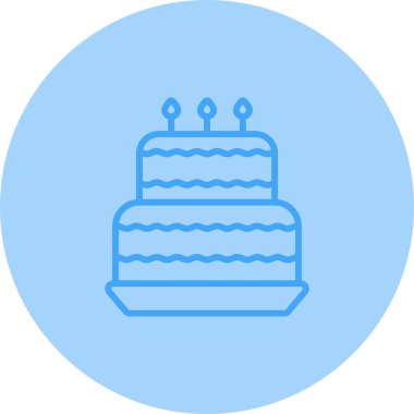 Kek. Web simgesi basit illüstrasyon