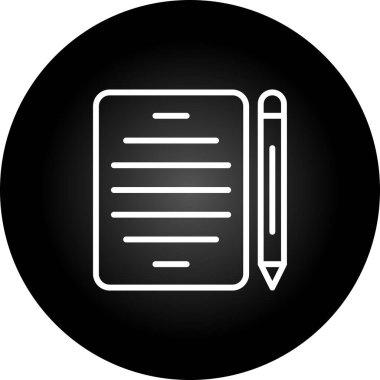 Kalem ve kağıt ağ vektör illüstrasyonu 