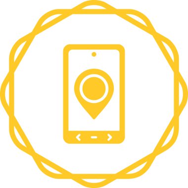 Cep telefonunun modern bir simgesinin vektör çizimi