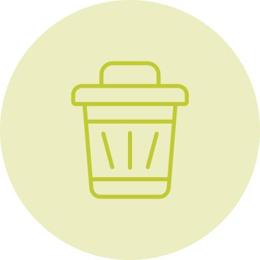 Çöp kutusu simgesi. vektör illüstrasyonu 