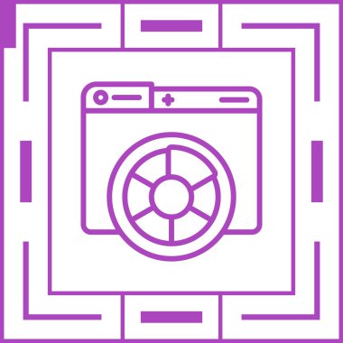 çamaşır makinesi simgesi. vektör illüstrasyonu