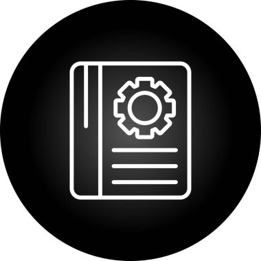 içinde dişli simge olan belge.