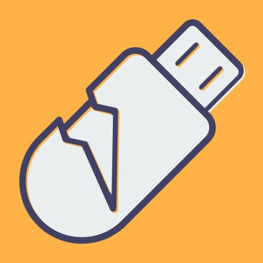 usb flash disk vektör simgesi