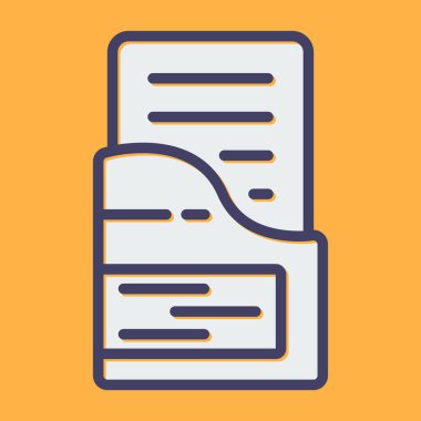 Belge simgesinin vektör illüstrasyonu