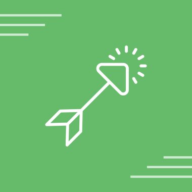 Beyaz arka planda yeşil çizgi trafik konisi simgesi izole edildi. vektör illüstrasyonu